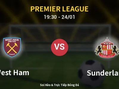 Soi Kèo West Ham vs Sunderland – 19:30 24/01 | Nhận Định, Dự Đoán Tỷ Số