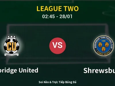 Kết Quả: Cambridge United 1-0 Shrewsbury – Highlight & Bàn Thắng | League Two