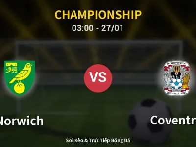 Kết Quả: Norwich 2-1 Coventry – Highlight & Bàn Thắng | Championship