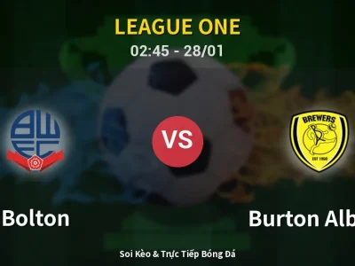 Kết Quả: Bolton 2-1 Burton Albion – Highlight & Bàn Thắng | League One