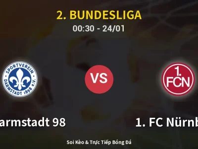 Kết Quả: SV Darmstadt 98 2-0 1. FC Nürnberg – Highlight & Bàn Thắng | 2. Bundesliga