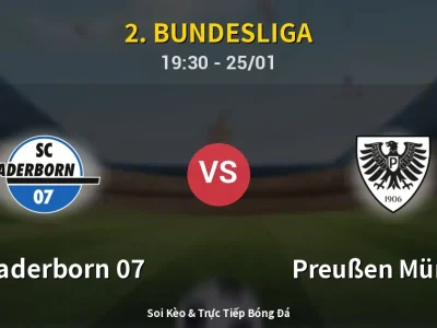 Kết Quả: SC Paderborn 07 2-1 Preußen Münster – Highlight & Bàn Thắng | 2. Bundesliga