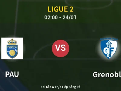 Kết Quả: PAU 2-2 Grenoble – Highlight & Bàn Thắng | Ligue 2