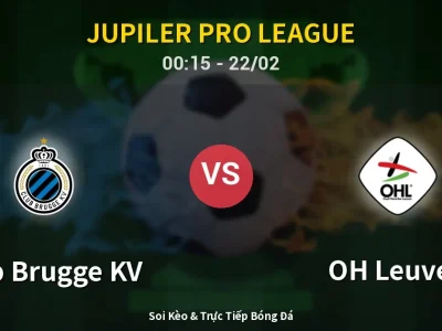 Kết Quả: Club Brugge KV 2-1 OH Leuven – Highlight & Bàn Thắng | Jupiler Pro League