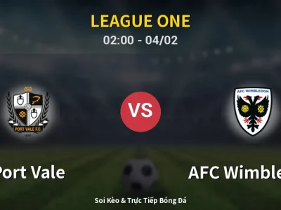 Kết Quả: Port Vale 0-1 AFC Wimbledon – Highlight & Bàn Thắng | League One