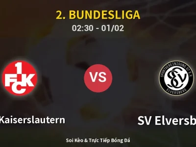 Kết Quả: 1. FC Kaiserslautern 1-3 SV Elversberg – Highlight & Bàn Thắng | 2. Bundesliga