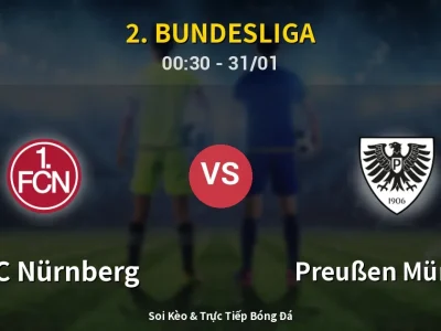 Kết Quả: 1. FC Nürnberg 1-1 Preußen Münster – Highlight & Bàn Thắng | 2. Bundesliga