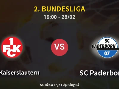 Soi Kèo 1. FC Kaiserslautern vs SC Paderborn 07 – 19:00 28/02 | Nhận Định, Dự Đoán Tỷ Số