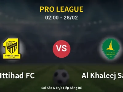 Soi Kèo Al-Ittihad FC vs Al Khaleej Saihat – 02:00 28/02 | Nhận Định, Dự Đoán Tỷ Số