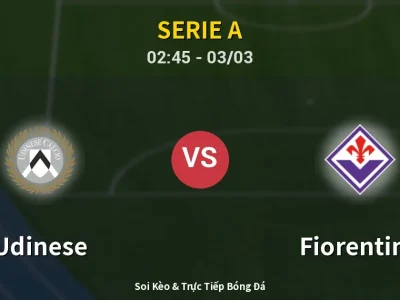 Kết Quả: Udinese 3-0 Fiorentina – Highlight & Bàn Thắng | Serie A