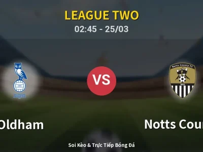 Kết Quả: Oldham 3-0 Notts County – Highlight & Bàn Thắng | League Two