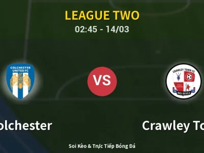 Kết Quả: Colchester 0-0 Crawley Town – Highlight & Bàn Thắng | League Two