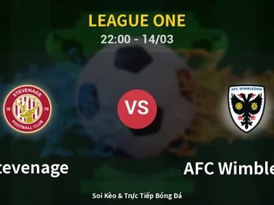 🔴 Trực Tiếp: Stevenage 1-0 AFC Wimbledon – Link Xem League One (Full HD)