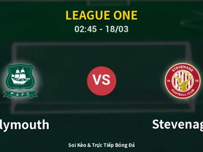 Kết Quả: Plymouth 1-0 Stevenage – Highlight & Bàn Thắng | League One