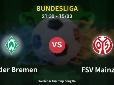 Soi Kèo Werder Bremen vs FSV Mainz 05 – 21:30 15/03 | Nhận Định, Dự Đoán Tỷ Số