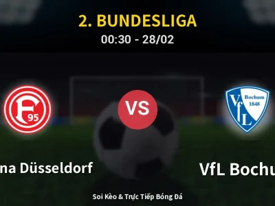 Kết Quả: Fortuna Düsseldorf 2-1 VfL Bochum – Highlight & Bàn Thắng | 2. Bundesliga