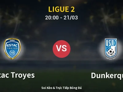 🔴 Trực Tiếp: Estac Troyes 2-1 Dunkerque – Link Xem Ligue 2 (Full HD)