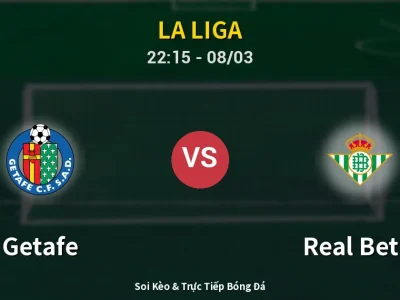 Soi Kèo Getafe vs Real Betis – 22:15 08/03 | Nhận Định, Dự Đoán Tỷ Số