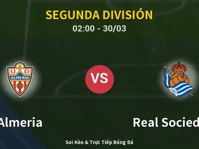 Kết Quả: Almeria 5-1 Real Sociedad II – Highlight & Bàn Thắng | Segunda División