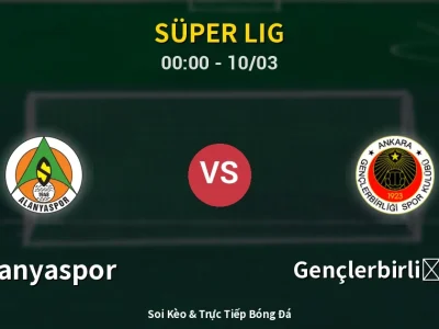 Kết Quả: Alanyaspor 0-0 Gençlerbirliği S.K. – Highlight & Bàn Thắng | Süper Lig
