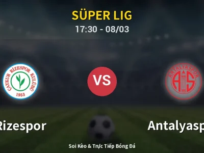 Kết Quả: Rizespor 1-0 Antalyaspor – Highlight & Bàn Thắng | Süper Lig