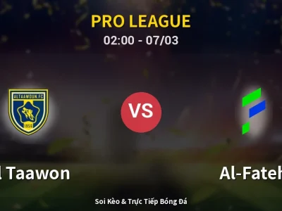 Kết Quả: Al Taawon 3-2 Al-Fateh – Highlight & Bàn Thắng | Pro League