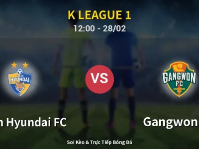 Kết Quả: Ulsan Hyundai FC 3-1 Gangwon FC – Highlight & Bàn Thắng | K League 1