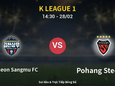 🔴 Trực Tiếp: Gimcheon Sangmu FC 1-1 Pohang Steelers – Link Xem K League 1 (Full HD)