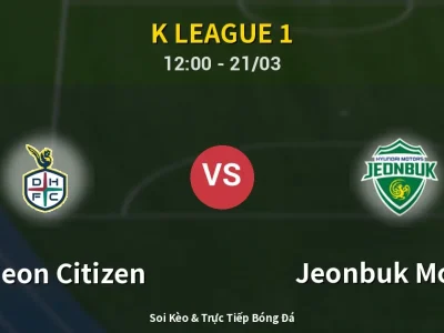 Kết Quả: Daejeon Citizen 0-1 Jeonbuk Motors – Highlight & Bàn Thắng | K League 1