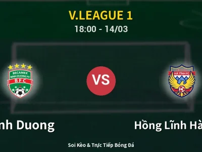 Kết Quả: Binh Duong 2-0 Hồng Lĩnh Hà Tĩnh – Highlight & Bàn Thắng | V.League 1