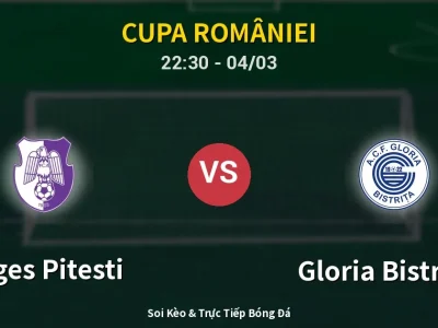 Soi Kèo Arges Pitesti vs Gloria Bistriţa – 22:30 04/03 | Nhận Định, Dự Đoán Tỷ Số