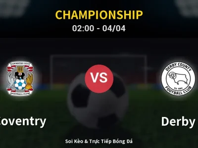 Kết Quả: Coventry 3-2 Derby – Highlight & Bàn Thắng | Championship