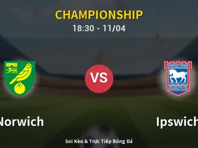 Soi Kèo Norwich vs Ipswich – 18:30 11/04 | Nhận Định, Dự Đoán Tỷ Số