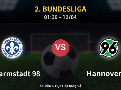 🔴 Trực Tiếp: SV Darmstadt 98 0-1 Hannover 96 – Link Xem 2. Bundesliga (Full HD)