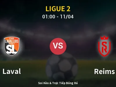 🔴 Trực Tiếp: Laval 1-0 Reims – Link Xem Ligue 2 (Full HD)