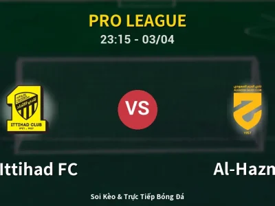 Soi Kèo Al-Ittihad FC vs Al-Hazm – 23:15 03/04 | Nhận Định, Dự Đoán Tỷ Số