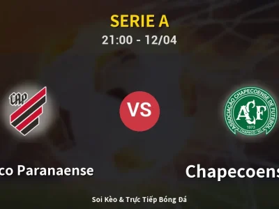 Soi Kèo Atletico Paranaense vs Chapecoense-sc – 21:00 12/04 | Nhận Định, Dự Đoán Tỷ Số