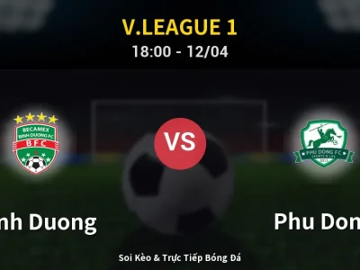 🔴 Trực Tiếp: Binh Duong 1-1 Phu Dong – Link Xem V.League 1 (Full HD)