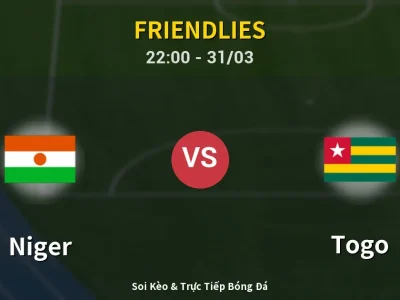 Soi Kèo Niger vs Togo – 22:00 31/03 | Nhận Định, Dự Đoán Tỷ Số
